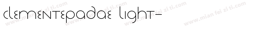clementepadae light字体转换